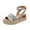 Beige, variant on OAVQHLG3B Open Toe Buckle Ankle Strap Espadrilles Flatform Wedge Casual Sandal