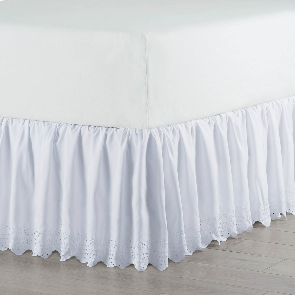 Martex Eyelet King White Bed Skirt, King