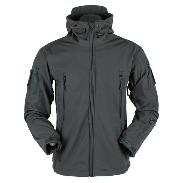 Waterproof Tactical Soft Shell Men Jacket Coat Army Windbreaker Outdoor Hiking