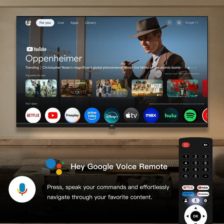FPD 50-inch 4K UHD HDR10+ Smart TV with Google TV - Voice Control