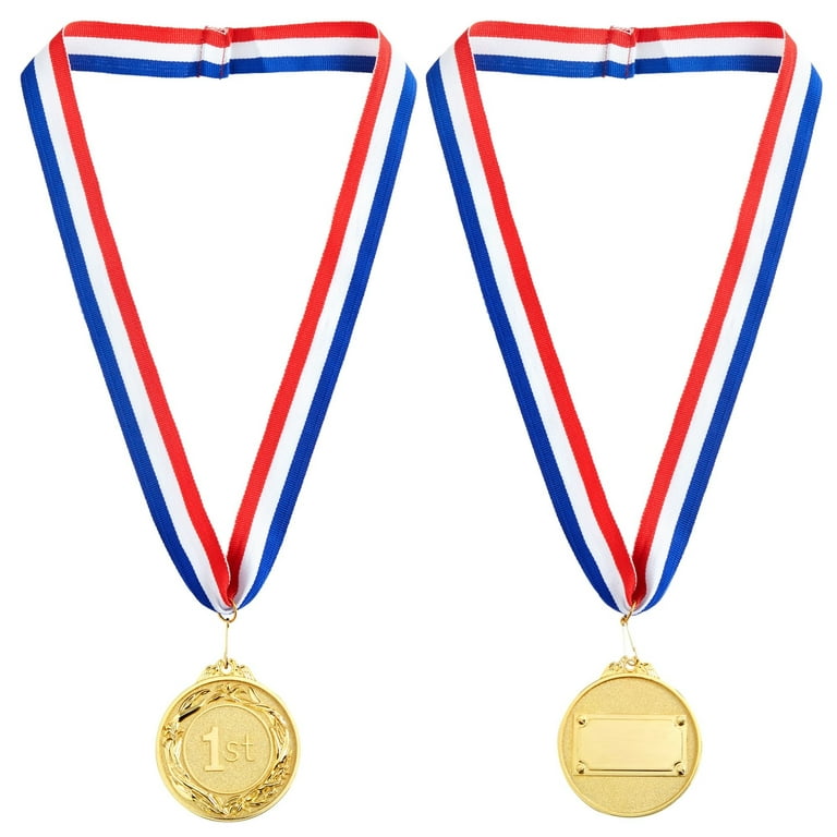 Achievement Medals, 2 Gold Student Recognition Medal Award, Comes with  Neck Ribbon