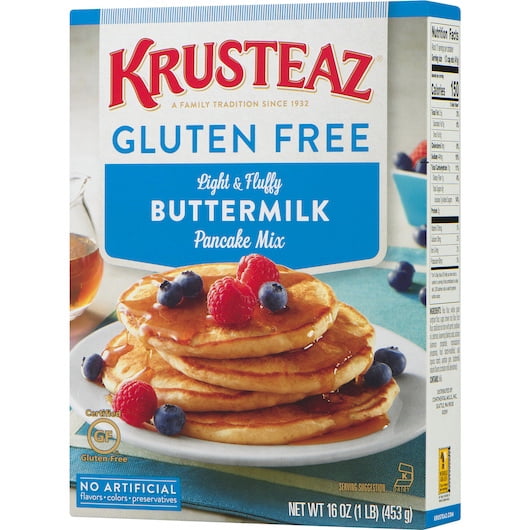 (Price/Case)Krusteaz Gluten Free Pancake Mix, 16 Ounces, 8 per case