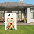 thumbnail image 3 of Amhnf Floral Garden Flag With Butterflies And Wildflowers For Home Outdoor Garden Yard Decor 12x18 inch, 3 of 5