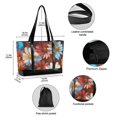 thumbnail image 2 of FORMRS Canvas Laptop Tote Bag for Women with 15.6" Computer Compartments Shoulder Handbag, Vibrant Floral, 2 of 7