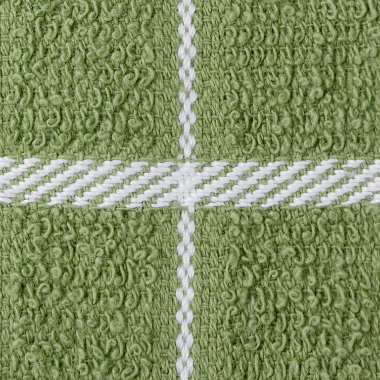 Green 15x25 Kitchen Towel Check Pattern all Cotton Yarn dyed