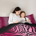 thumbnail image 5 of Homewish Zebra Print Bedding Comforter Set,Safari Animal Twin Comforter Sets,Pink Black Ombre Bedding Set For Girl Boys,Super Cozy Room Decor Reversible,2-Piece, 5 of 8