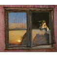 thumbnail image 2 of Vest, Chris 23x20 Gold Ornate Wood Framed with Double Matting Museum Art Print Titled - Kitten Window, 2 of 4
