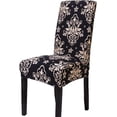 thumbnail image 2 of Modern Stretch Dining Chair Covers Removable Washable Spandex Slipcovers for High Chairs Kitchen, Dining Room, Hotel, Ceremony 2/4/6PCS Chair Protective Covers (Black world, SET of 6), 2 of 3