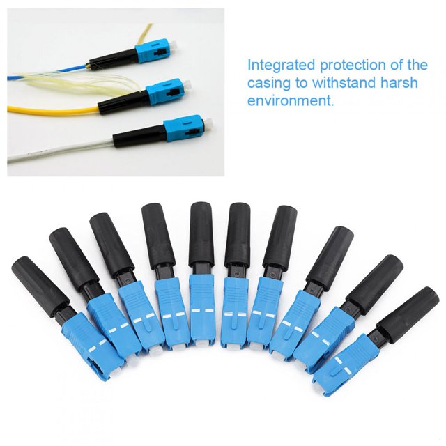 Connecteur de Fibre Optique 100 Pcs, Connecteur Rapide pour Fibre Optique, pour FTTH Zone Locale