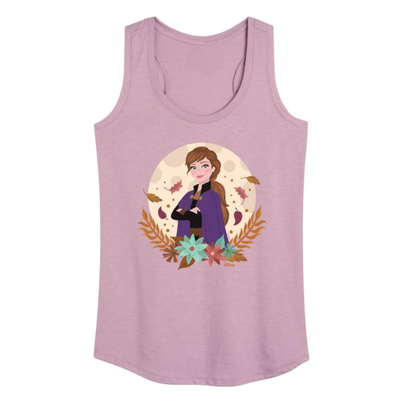Frozen - Fall - Anna & Leaves - Women's Racerback Tank Top