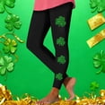 thumbnail image 3 of Neewe Women's St. Patrick's Day Printed High Waist Yoga Long Yoga Pant Running Yoga Loose Leisurely Pants-Green S, 3 of 5