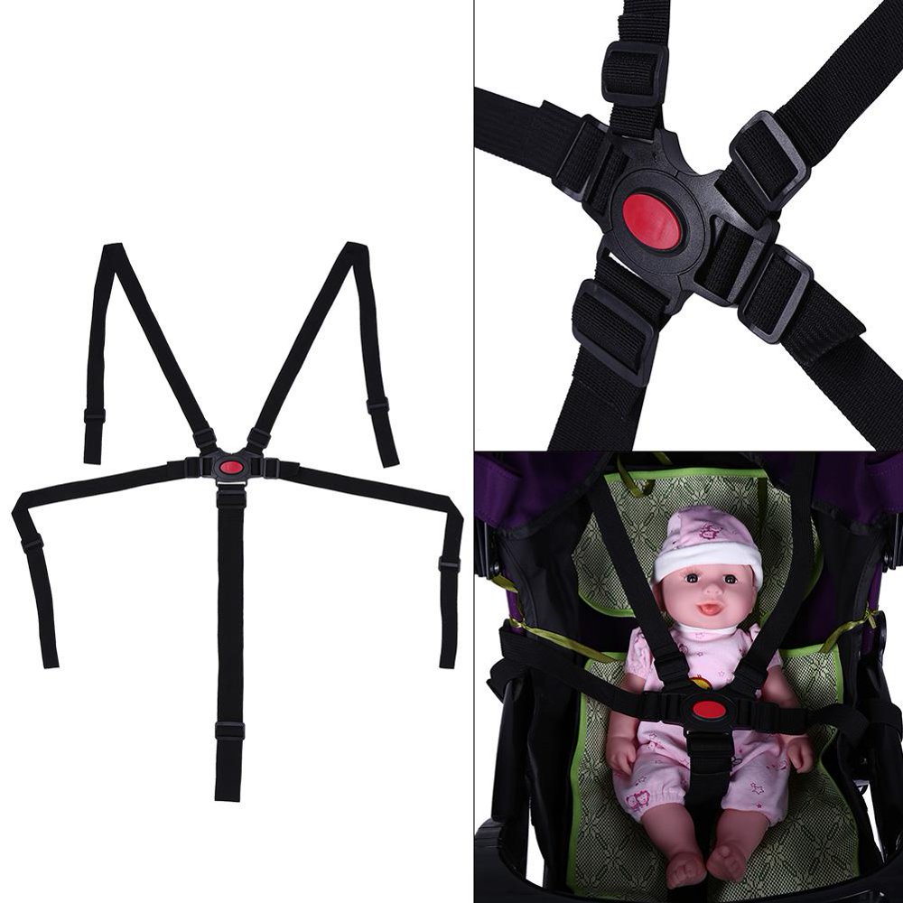 WALFRONT Adjustable Baby Stroller Safety Strap Kids Dining Chair 5 Point Harness Child Pram Seat