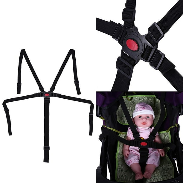 WALFRONT Adjustable Baby Stroller Safety Strap Kids Dining Chair 5 Point Harness Child Pram Seat