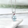 thumbnail image 4 of Gem Stone King 4.55 Ct Oval Sky Blue Topaz Red Created Ruby 925 Sterling Silver Pendant, 4 of 4