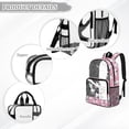 thumbnail image 6 of FKELYI Clear Backpack for Girls 17 Inch Schoolbag Flower Cat Pink Print Lightweight Kids Backpacks Transprent Book Bag for Primary School Daypack Rucksack, 6 of 7