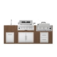 thumbnail image 2 of Mondawe Built-in Outdoor Kitchen 32 inch LPG Gas Grill 60000 BTU Stainless Steel Four burners Grill with Infrared Rear Bunrer and Door and Drawer Combo and Drop in Stainless Steel, 2 of 9