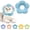 Blue, variant on Minzimin 1Pack Cat Cone Collar Soft, Waterproof Cats Cones to Stop Licking After, Adjustable Soft Elizabeth Cats Collars , Flower Shape Cat Recovery Collar