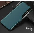 thumbnail image 2 of Luxury Flip Case for Xiaomi 12, Premium PU Leather Smart Sleep/Wake Up Function Smart View Window Business Phone Case for Xiaomi 12      Green, 2 of 9