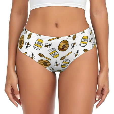 Womens Underwear - Honey No Show Seamless Underwear for Women  Soft Stretch Womens Panties  Hipster Ladies Panties Bikini Underwear Briefs