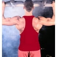 thumbnail image 3 of Men Muscle Bodybuilding Sleeveless Shirt Tank Top Gym Singlet Fitness Sport Vest (Red, X-Large), 3 of 7