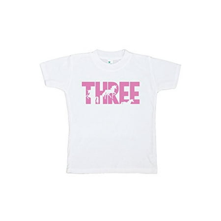 

7 ate 9 Apparel Kids Third 3rd Three 3 Birthday Unicorn T-Shirt 4T