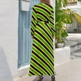 thumbnail image 3 of Jamaica Flag Dress Green Yellow Stripes Vintage Maxi Dress Casual Boho Beach Long Dresses High Waist Graphic Vestidos, 3 of 5