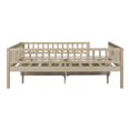 thumbnail image 6 of Low Wood Bed with Fence Guardrails for Kids, Full Size Platform Bed Frame Montessori Bed with 2 Storage Drawers & Slats System for Boys Girls Bedroom, No Box Spring Required, (Brown, Full Size), 6 of 8