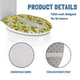thumbnail image 6 of ZIATUBLE Sunflower Toilet Lid Seat Cover Wood Stripes Toilet Seat Covers with Elastic Edge Toilet Lid Cover Round Toilet Protector Cover Decorative Toilet Seat Covers Lids Home Decor, 6 of 6