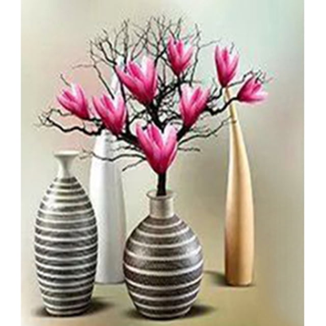 Pintura de diamante (DB5107) Cuadro de arte de mosaico de resina de florero cuadrado (A-VVV75) 30x40cm Hugtrwg Para estrenar