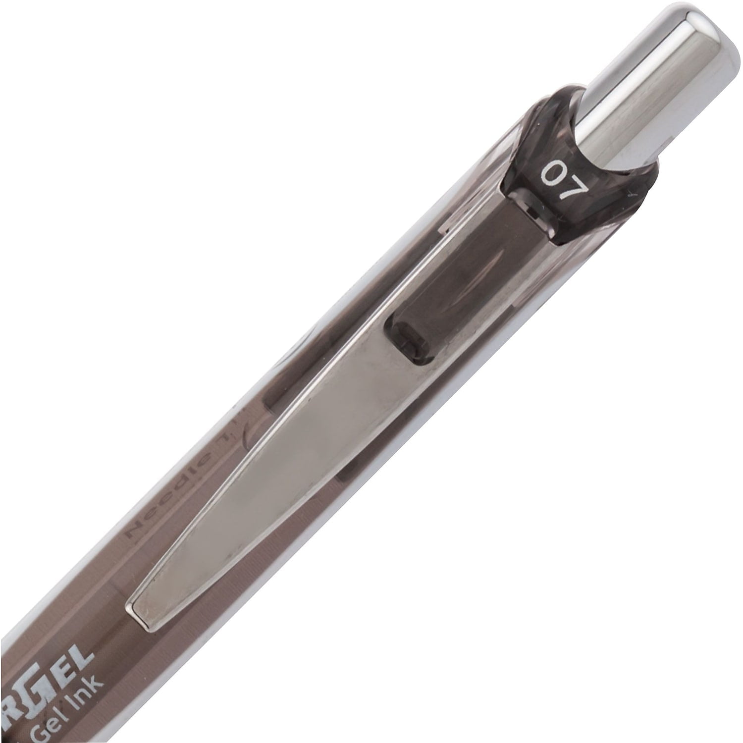 Pentel® EnerGel Pearl Pens, 0.7mm, Needle Point, Black Ink, Pack Of 12