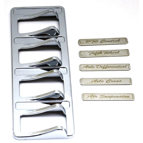 Chrome Rocker 4 Switch Cover compatible with Peterbilt 579 2013-2019 and 2014-2018 567