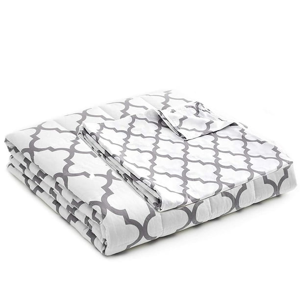 YnM Weighted Blanket with Cotton Duvet Bundle | 60x80 15lbs, Queen Size