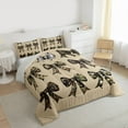 thumbnail image 3 of Homewish Cartoon Bow Knot Bedding Comforter Set,Vintage Camo Pattern Twin Comforter Sets,Green Brown Bedding Set For Boys Girls,Breathable Home Decor Reversible,2-Piece, 3 of 8