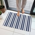 Navy Blue Striped Door Mat 16x24 Inch Modern Farmhouse Stripes Rustic ...