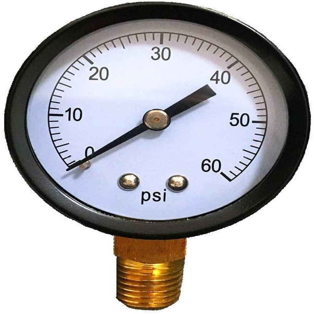 Pool Filter Pressure Gauge 0-60 Psi 2 Inches Dial Pool Pump Gauge Fits for Most 