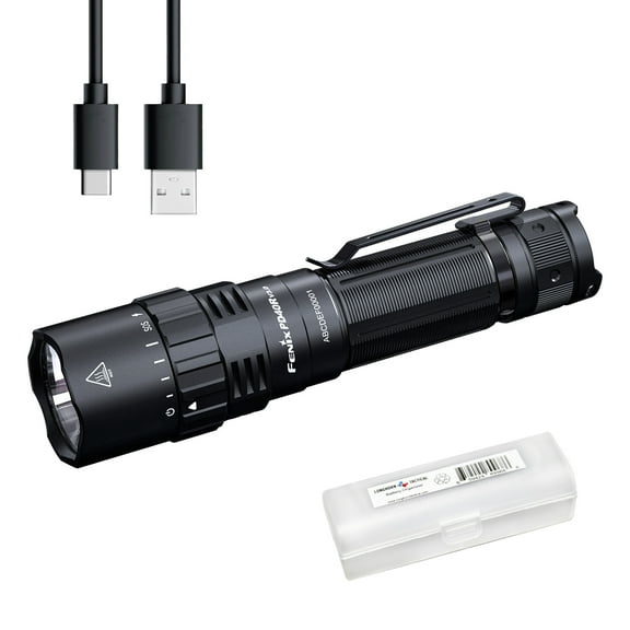 Fenix PD40R v3.0 3000 Lumen USB-C Rechargeable LED Flashlight   Longhorn Tactical Battery Organizer