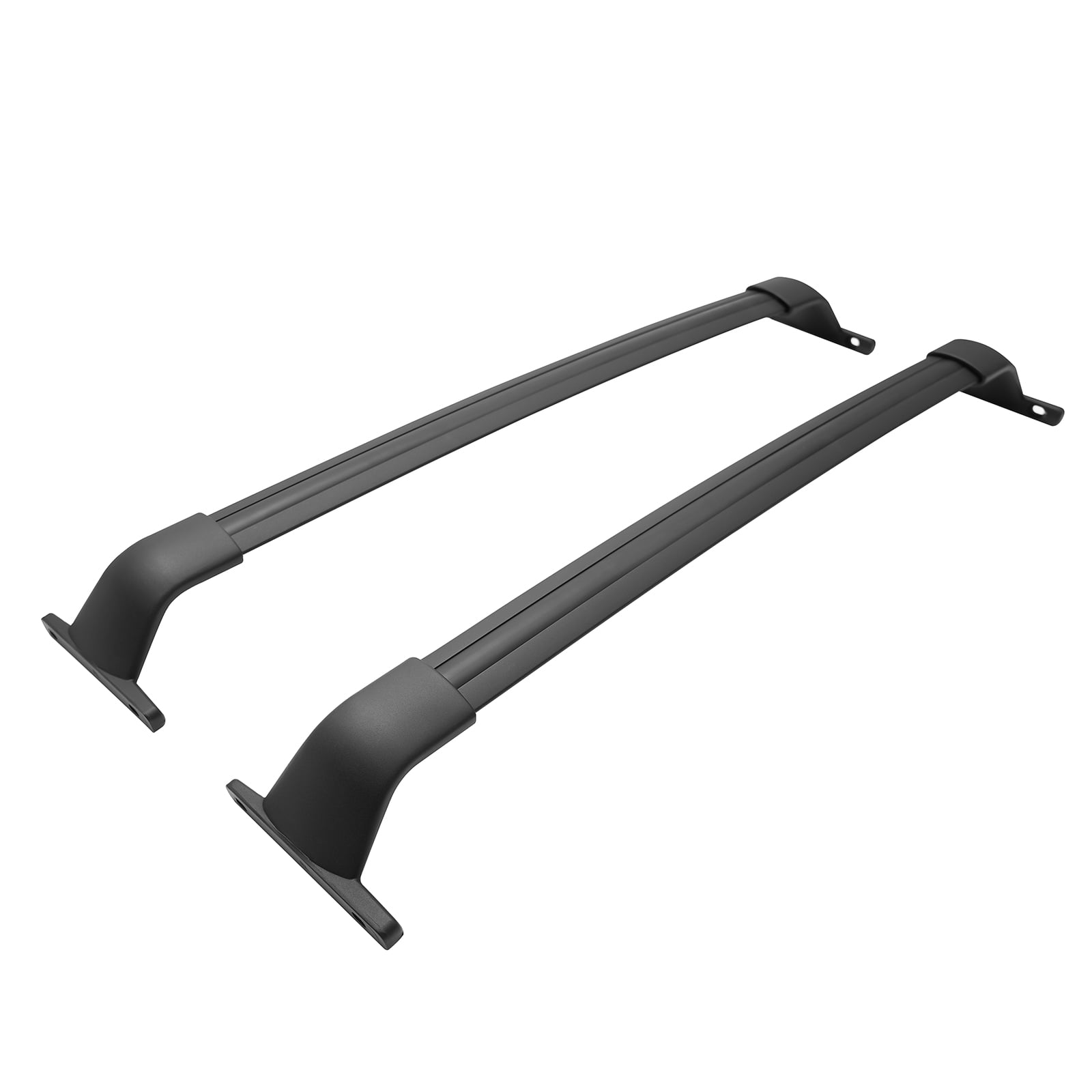 Ikon Motorsports Roof Rack Fits 2018-2024 Chevrolet Equinox & GMC Terrain Black Top Roof Rack Cross Bar Cargo Luggage Carrier Aluminum ABS