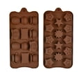 thumbnail image 1 of 2 piezas de chocolate, molde para galletas, molde de silicona para hornear, adecuado para restaurantes, familias, 1 of 6