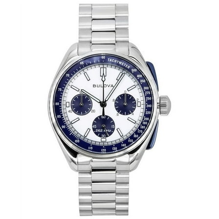 Bulova Lunar Pilot Archive Series Special Edition Chronograph Silver Dial Quartz 98K112 Men's Watch With Extra Strap