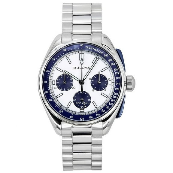 Bulova Lunar Pilot Archive Series Special Edition Chronograph Silver Dial Quartz 98K112 Men's Watch With Extra Strap