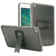 ELEHOLD For Apple iPad mini 5/mini 4 Protection Case ,Slim Lightweight Shell TPU Bumper + PC Translucent Matte Cover with Built-in Kicksatnd , Black
