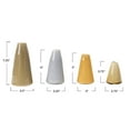 thumbnail image 2 of Main + Mesa Conical Stoneware Bud Vases in Crackle Glaze, Beige/Mustard Tones, Set of 4, 2 of 7