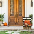 thumbnail image 6 of Welcome Fall Garden Flags 12x18 Inch Double Sided, Black Stripes with Pumpkins Small Seasonal Decor for Thanksgiving Harvest Autumn Yard Outside, 6 of 6