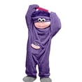thumbnail image 2 of Dwelliawo Big Mouth Monster Onesie Silly Monster Onesie Plush Onesie Pajamas Cozy Home Loungewear Dark Purple S, 2 of 3
