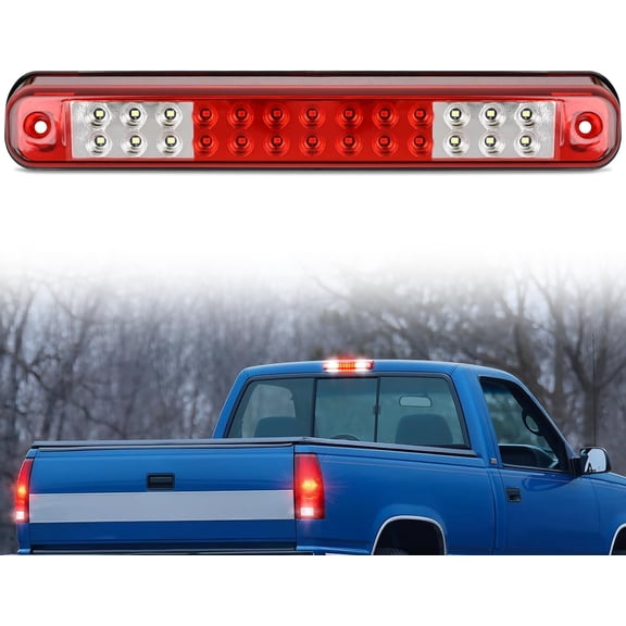 Nilight Third Brake Light Tail High Mount 3rd Stop Cargo Reverse Lights Red Lens Compatible with Chevy GMC C/K Series 1500 2500 3500 1988-2000 Chevrolet Blazer 1992 1993 Chevy Silverado 1994-1998