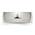 thumbnail image 3 of Stainless Steel Half Round Engravable 8mm Polished Band Ring Size 13 Jewelry for Women, 3 of 7