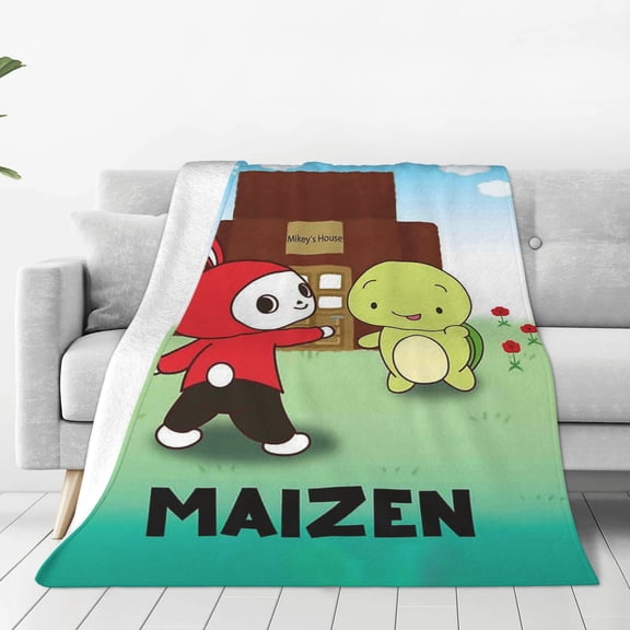 JJ Mikey Maizen Soft Micro Fleece Blanket Throw Lightweight Flannel Blankets for Bed Couch Sofa