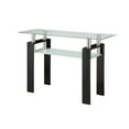 thumbnail image 1 of Coaster Table de Console Supérieure en Verre 1 Étagère en Noir, 1 of 2
