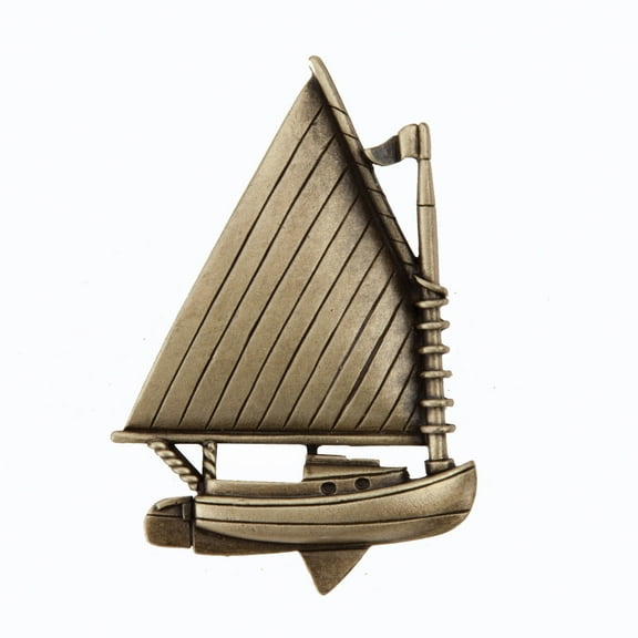 Acorn Manufacturing DP1AP Artisan Collection Catboat Knob, Antique Brass