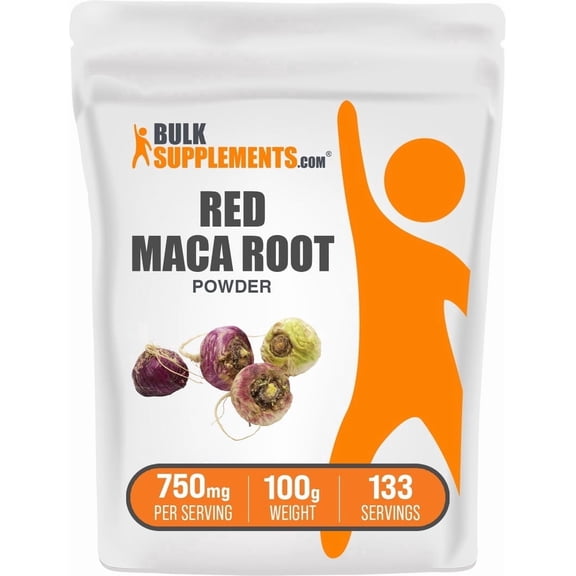 BulkSupplements Red Maca Root Powder- 750mg per Serving - 100 Grams (3.5 oz) - 133 Servings